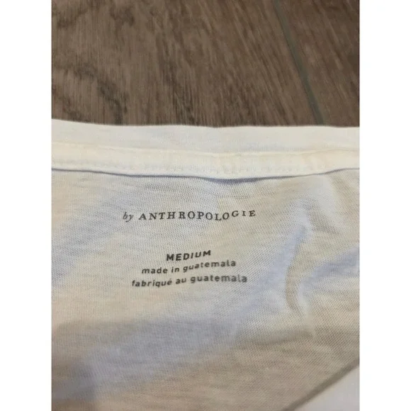 Anthropologie Womens Medium Rolled Short Sleeve Tie-Front Top Bundle 100% Cotton - Picture 4 of 5